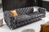 riess-ambiente 3-Sitzer MODERN BAROCK 235cm grau · 3-Sitzer Couch aus Samt mit Federkern, Einzelartikel 1 Teile, Wohnzimmer · Sofa · Taschenfederkern · Chesterfield · Ziersteppung Bild 4