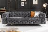 riess-ambiente 3-Sitzer MODERN BAROCK 235cm grau · 3-Sitzer Couch aus Samt mit Federkern, Einzelartikel 1 Teile, Wohnzimmer · Sofa · Taschenfederkern · Chesterfield · Ziersteppung Bild 3
