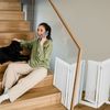 Relaxdays Weißes Absperrgitter mit Tür 70 cm hoch Bild 4