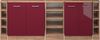 Dachschrägenschrank-Set Rion Rot Hochglanz/Goldkraft Eiche 5er Set Vicco Bild 5