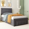 HAUSS SPOLE Polsterbett als Einzelbett und Doppelbett erhältlich,Stauraumbett mit Schubladen (90×200 Einzelbett Boxspringbett Jugendbett mit Stauraum und Lattenrostkonstruktion), Bettrahmen ohne Matratze mit gepolstertes Kopfteil für Schlafzimmer Bild 2