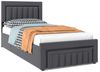 HAUSS SPOLE Polsterbett als Einzelbett und Doppelbett erhältlich,Stauraumbett mit Schubladen (90×200 Einzelbett Boxspringbett Jugendbett mit Stauraum und Lattenrostkonstruktion), Bettrahmen ohne Matratze mit gepolstertes Kopfteil für Schlafzimmer Bild 3