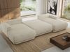XXL Wohnlandschaft RINA U-Form 360 cm breit, Sofa mit Schlaffunktion & DL-Mechanismus, Wellenfederung, modern freistehend - Creme Strukture Bild 4