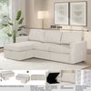 Dorel Home Ecksofa NORDHUS, L-Form, 200 cm, Recamiere rechts/links montierbar, Recamiere, Stauraum, Cord und feiner Webstoff-Bezug Bild 3