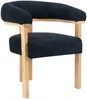 Vente-unique - LIVELIA Stuhl Stoff Grau - B 60 cm x H 78 cm x L 64 cm Bild 3