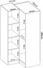 Dmora Kleiderschrank 2 Türen Aser, Eckschrank für Schlafzimmer, Eckschrank, 91x93h184 cm, 91x93h184 cm, Eiche Bild 3