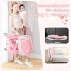 2 in 1 Babywippe klappbar tragbare Babyschaukel mit 3-stufig verstellbarer Rückenlehne Rosa Bild 4