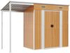 vidaXL Gartenhaus mit Schleppdach Hellbraun 277x107x181 cm Stahl 364528 Bild 2
