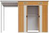 vidaXL Gartenhaus mit Schleppdach Hellbraun 277x107x181 cm Stahl 364528 Bild 4