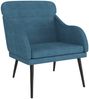 vidaXL Sessel Blau 63x76x80 cm Samt 351444 Bild 2