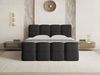 GRAINGOLD Rivon Doppelbett 160x200, Boxspringbett, zwei Bettkästen, mit Kopfteil, Modern Stil, Bouclé-Stoff, Schwarz Bild 4