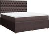 vidaXL Boxspringbett mit Matratze Dunkelbraun 180x200 cm Stoff 3294445 Bild 3