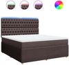 vidaXL Boxspringbett mit Matratze Dunkelbraun 180x200 cm Stoff 3294445 Bild 2