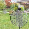 Solarleuchte Garten Scheibe Rund Solarlampe Außen Leuchte Solar mit Pflegetuch Bild 2