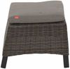 Corido Hocker, charcoal-grey Alu, Geflecht, inkl. Kissen Bild 3