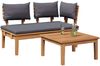 vidaXL Gartenbank und Tischset 2 pcs Grau und Braun Massivholz Teak 42006399 Bild 3