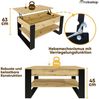 TREND WERK Couchtisch Lift-Couchtisch höhenverstellbar Sofatisch 92×54 cm mit Stauraum, verstecktem Fach Wohnzimmertisch Holz modern Bild 4