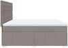 vidaXL Boxspringbett mit Matratze Taupe 180x200 cm Stoff 3291765 Bild 5