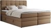 Boxspringbett, Polsterbett, Bett, Schlafzimmer - ERNI-KING - 120x200cm - Braun Kunstleder - H4 Bild 3
