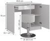 Schminktisch Sherry Weiß/Weiß Hochglanz 89.8 cm mit Hocker Vicco Bild 2