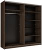 Deine Möbel 24 Schwebetürenschrank ARLO Schiebetürenschrank mit Spiegel – Kleiderschrank 150 / 200 cm, (in Nussbaum, Sandbeige, Weiß, Eiche Artisan & Graphit, 1-St, mit Spiegel) moderner Schlafzimmer-Schrank Bild 4