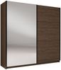 Deine Möbel 24 Schwebetürenschrank ARLO Schiebetürenschrank mit Spiegel – Kleiderschrank 150 / 200 cm, (in Nussbaum, Sandbeige, Weiß, Eiche Artisan & Graphit, 1-St, mit Spiegel) moderner Schlafzimmer-Schrank Bild 2
