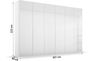 rauch Kleiderschrank; Drehtürenschrank PURISMA, 6-türig, 6 Glastüren, Alpinweiß, inkl. Innenspiegel und weiteres Zubehör, 301x223x61xcm Bild 4