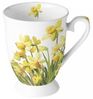 Ambiente Luxury Paper Products Tasse Porzellan, Becher Tee, Kaffee, Sommer Blumen Mug Kollektion, Material Porzellan Narzissen, Blumen Kollektion, Winter, Herbst, Frühling Kollektion, ideal als Geschenk Bild 4