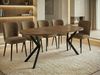 WFL GROUP Runder Ausziehbarer Esstisch - Loft Style Tisch mit Metallbeinen - 100 bis 180 cm - Industrieller Quadratischer Tisch für Wohnzimmer - Spacesaver - Eiche Lefkas - 100 cm Bild 4