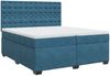 vidaXL Boxspringbett mit Matratze Blau 200x200 cm Samt 3291018 Bild 2