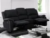 Vente-unique - Relaxsofa 3-Sitzer - Microfaser - Schwarz - HERNANI Bild 5