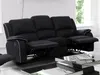 Vente-unique - Relaxsofa 3-Sitzer - Microfaser - Schwarz - HERNANI Bild 4
