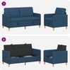 vidaXL Sofa Set mit Stauraum 2 pcs Blau Polyester 3429184 Bild 4
