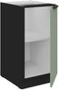 Küchen Unterschrank 40 cm Küche ARIA Aquamarin ultra matt + Schwarz matt, hochwertige Fronten mit Anti Fingerprint Beschichtung Küchenzeile Küchenblock Bild 3