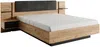 Vente-unique - ELYNIA Bett StoffHolz, Platte GrauBeige - B 210 cm x H 104,4 cm x L 256,4 cm Bild 2