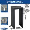 DanDiBo Lamellenhocker Hocker Metall Schwarz Eckig BASE Massiv 65 cm Modern Beistelltisch Lamellen Bild 2