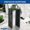 DanDiBo Lamellenhocker Hocker Metall Schwarz Eckig BASE Massiv 65 cm Modern Beistelltisch Lamellen Bild 5