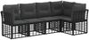 vidaXL Outdoor-Sofagarnitur Schwarz Polyester 3437467 Bild 2