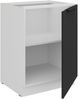 Küchen Unterschrank 60 cm Küche ARIA Schwarz ultra matt + Weiss matt, hochwertige Fronten mit Anti Fingerprint Beschichtung Küchenzeile Küchenblock Bild 3