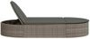 vidaXL Doppel-Sonnenliege mit Kissen Grau Poly Rattan 368648 Bild 4