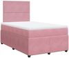 vidaXL Boxspringbett mit Matratze Rosa 120x200 cm Samt 3294609 Bild 3