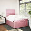 vidaXL Boxspringbett mit Matratze Rosa 120x200 cm Samt 3294609 Bild 5