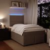 vidaXL Boxspringbett mit Matratze Hellgrau 120x200 cm Samt 3293176 Bild 5