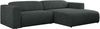 Ecksofa PASADENA, freistehendes Ecksofa, breite Armlehnen, Federsitz - rechts - Dunkelgrau Stoff Bild 4