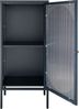 House Nordic Vitrine, 1 geriffelte Glastür, Stahl, schwarz, 50x35x110 cm Bild 3