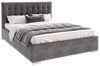 thematys Polsterbett Bett Stauraumbett aus Velours 120x200 140x200 160x200 180x200cm (MADE IN EU - mit hochwertigem Velours Bezug, Bettrahmen, Bett, Optional mit Matratze bestellbar, Mit großem Kopfteil für Komfort - Bettkasten mit Hubrahmen), Metallra... Bild 4