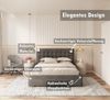 thematys Polsterbett Bett Stauraumbett aus Velours 120x200 140x200 160x200 180x200cm (MADE IN EU - mit hochwertigem Velours Bezug, Bettrahmen, Bett, Optional mit Matratze bestellbar, Mit großem Kopfteil für Komfort - Bettkasten mit Hubrahmen), Metallra... Bild 2