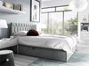 Boxspringbett 'Paremo M24', grau, 140x200 cm Bild 2