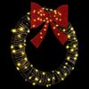vidaXL Kranz mit 80 LEDs Warmweiß 90 x 90 x 9 cm Rattan 42019140 Bild 5