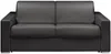 Vente-unique - CALITO Sofa Kunstleder Schwarz - B 223 cm94 cm x H 97 cm x L 194 cm Bild 2